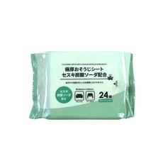 【GOOD LIFE 品好生活】日本製 極厚倍半碳酸鈉居家清潔濕紙巾（24張入）, 1個