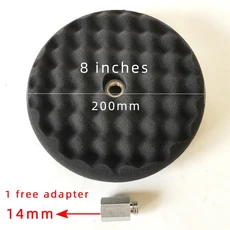 자동차 왁스 코팅 8인치 양면 5707 화이트 블랙 연마 스폰지 휠 웨이브 러프 왁스 자동차 왁싱 플레이트, 02 57006 fine throw, 1개