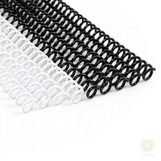 제본용 PET 코일 스프링 3대1 플라스틱 바인딩 링 문서 제본 코일링 24mm 1kg, 색상, 흑색