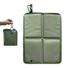 다마네 카라비너 휴대용 방수 접이식 방석 등산 방석, 밀리터리 그린