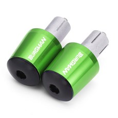 오토바이 CNC 핸들 바 손잡이 22MM 핸들 바 끝 캡 플러그 스즈키 AN200 AN250 AN400 AN650 Burgman AN 125 250 400 650, 녹색