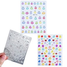 바이유즈 3D 엠보 네일스티커 올망이졸망이 3종, 1개