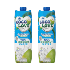 코코러브 태국 100% 코코넛 워터(고칼륨 고마그네슘), 2개, 1L