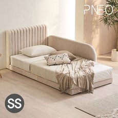 프네오 쉬고01 패브릭 저상형 패밀리침대 매트리스포함 SS +가드1 YS22226, L_오트밀베이지_22226