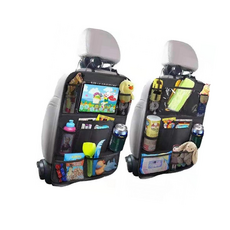 차량용품 멀티테이블 킥커버 수납정리함, 블랙