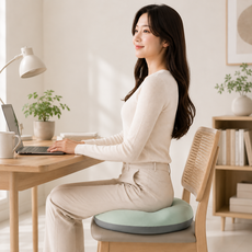 제비온 고밀도 메모리폼 원형 도넛방석 꼬리뼈 치질 통증방지 임산부 산모방석, 민트, 1개