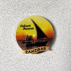 냉장고 자석 기념품 Zanzibar 아프리카 여행 손 선물 포함 3D 입체 장식 일몰