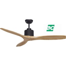 （修一）穩帝士吊扇60吋 原木白 實木DC吊扇 直流變頻 實木葉片安裝實拍 不付燈 遙控 台灣製造, 原木黑