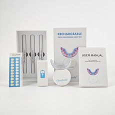 GlorySmile 업그레이드 버전 치아미백기+미백젤 GS-04, 1개, 350g