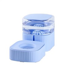 COLOUR 寵物自動餵食餵水器 1.8L大容量 貓狗通用 可拆洗防滑設計 四色可選, 天青藍,餵食器, 1個