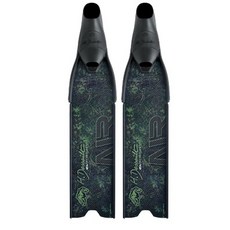 海豹潛水 義大利C4 H.Dessault Carbon碳纖維彩魂系列長蛙 潛水蛙鞋 碳纖維長蛙 自由潛水, AIR-綠彩魂,38/39鞋套黑