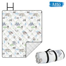 아토 피크닉 매트 돗자리 감성 방수 방습 두꺼운 폭신한 휴대용 다용도 양면 접이식 야외 캠핑 나들이 등산 낚시 야구, 그레이 야외