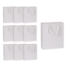선물용 종이쇼핑백, 10개, 화이트
