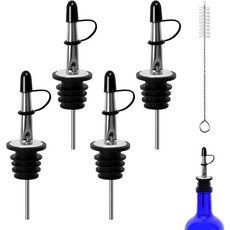 6Pc 주류 붓기 병용 주류용 술병 올리브 오일 먼지 뚜껑이 있는 스피드 바 바텐더 액세서리 6PC, 4PC