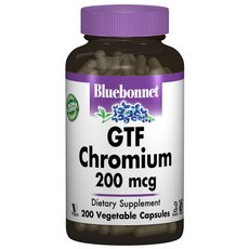 Bluebonnet GTF鉻植物膠囊, 1罐, 200顆