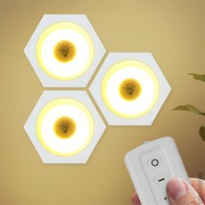 일상발견 붙이는조명 3개입실속세트 따뜻한웜화이트색 설치쉬운간식등