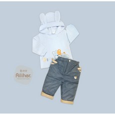愛力兒 純棉幼兒連帽上衣長褲套裝 (塗鴉熊) 上衣/褲子/外出服/居家服/長袖/幼兒/寶寶/秋冬