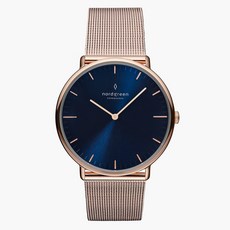 Nordgreen Native 本真系列 藍面玫瑰金米蘭帶腕錶 32mm (NR32RGMERONA)