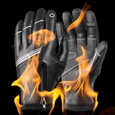 겨울장갑 방수+방한 둘다지켜 싸나이 터치 가죽장갑 방한장갑, 방수방한 장갑 L-XL