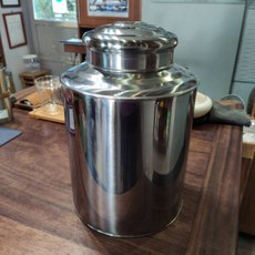3斤白鐵罐 有內蓋 儲存茶葉 不鏽鋼 台灣製 MIT, 1個
