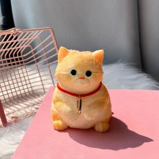 걸스코코 슬랑이모음전 말랑이 왁뿌볼 친구선물 슬라임 스트레스해소말랑이, 1개, 고양이말랑이(소형오렌지)