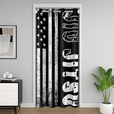 Manfei 브라질리언 주짓수 도어 커튼 모던 게임 스포츠 레슬링 출입구 옷장 도어용 빈티지 미국 국기 히피 그래피티 블랙 드레이프 방 프라이버시용 패널 203.2 x
