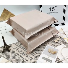 百易購 杏色 奶茶色 破壞袋 50入 塑膠袋 包裝袋 物流袋 網拍袋, 1套