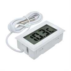 온도계시계 FY-10 LCD 디지털 수족관 차량 물 목욕 온도 테스터 감지기 모니터 내장 1M 온도 Senor 케이블, [01] WHITE, 01 White