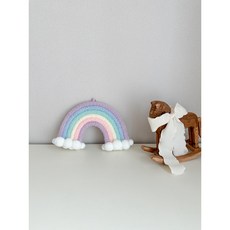 꾸미꼬미 무지개 마크라메 아이방 아기방 꾸미기 인테리어 소품샵, 파스텔 마크라메