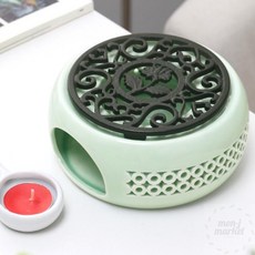 차워머 도자기 티워머 민트블랙