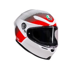 長野車業 AGV K6 S Fision 珍珠白/灰/紅 亞洲版頭型 全罩式安全帽 贈送MOTO46頭套一個, L