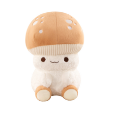 귀여운 버섯 모자쓴 인형 쿠션, 버섯인형, 1개, 35cm