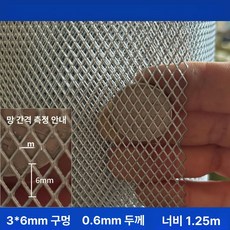 더엘픽 메탈라스망 와이어 펜스 철조망, 3x6 0 . 6mm 1 . 25m 1m, 1개