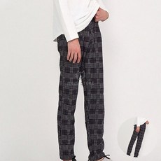 [사마누] 남자기모팬츠 겨울기모바지 남자방한바지 남성용 융털 기모바지 체크 Big