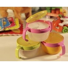 寶貝屋 寶寶雙柄零食罐 防潑灑零食碗 嬰兒餅乾杯, 1個