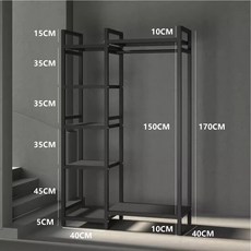 헬멧 수납장 선반 오토바이 매대 바이크 거치대 랙, 상세페이지 참고, 105x40x170