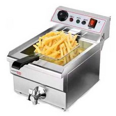 전기 튀김기 치킨 꼬치 돈가스 탁상용 바스켓 감자, 1개, 고급형 13L 오일밸브 3250W