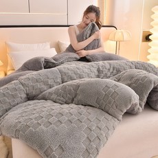 montheria 겨울이불 보온 사계절이불 양면 두께 이불 A598-190, 그레이