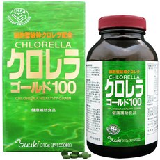 클로렐라 골드 100 | 보충제 슈퍼 푸드 무첨가 100% chlorella 비건 채식주의자 vegan, 약 1,550정 x 1, 1개