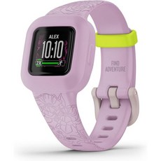 Garmin 스마트밴드 운동 피트니스트래커 가민 비보핏 주니어 3 용 피트니스 트래커 인터랙티브 앱 경험 수영 친화적 최대 1년 배터리 수명 라일락 플로럴 포함, Garmin 가민 비보핏 3 피트니스 트래커 인터랙티브
