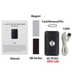 GPS 휴대용 TK202 rastredor 마그네틱 4G 추적기 추적 무선 배터리 tk905 로케이터 긴 DAGPS 장치, 4G TK202B 5000Mah, 한개옵션1, 1개