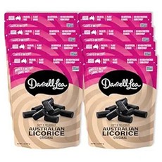 Darrell Lea 호주산 부드러운 감초 비유전자변형(Non-GMO) 팜유 무첨가 채식주의자 친화적 고과당 옥수수 시럽 무첨가 부드럽고 쫄깃한 감초 사탕 호주산 (오리, 8개