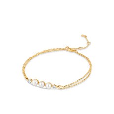 디니홀 슈가 9K 옐로 골드 펄 다이아몬드 브레이슬릿