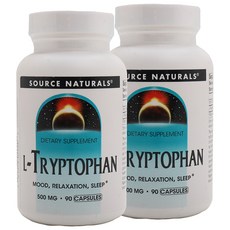SOURCE NATURALS 左旋色胺酸膠囊 500mg, 90顆, 2個