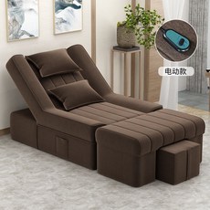 패디큐어 리클라이너 네일아트 페디의자 시술 마사지, 팔걸이가없는딥커피린넨전동모델두꺼워진버전