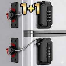 에코스윗 냉장고 자물쇠 와이어 번호키 시건장치, 2개