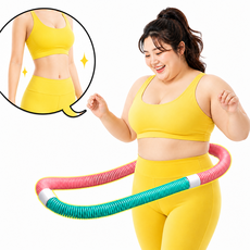 STAM 소프트 스프링 훌라후프 무소음 뱃살 홈트 다이어트, 1개, 핑크, 1.4kg