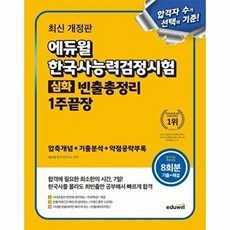 에듀윌 한국사능력검정시험 빈출총정리 1주끝장 심화