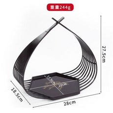 適暢專營 日式天婦羅盤子餐具 意境餐盤 手提盛器 壽司料理 炸物盤 小吃提籃 商用, 六角籠炸物籃 大號, 1個