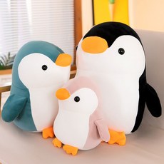 엠다인 펭귄 아쿠아리움 애착 인형 대형 소형 모찌인형, 핑크_25cm
